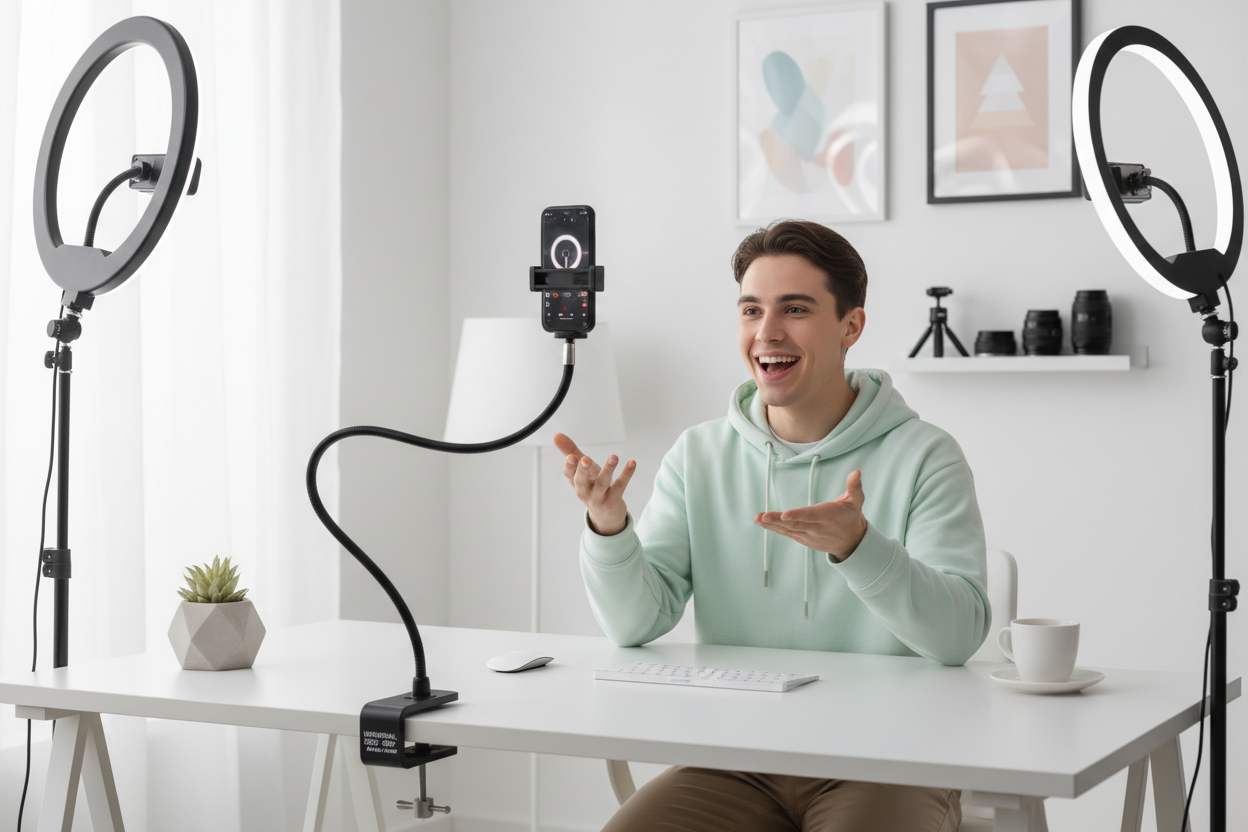 The Ultimate 360° Flex-Arm Stand for Creators