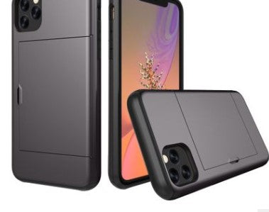Dual Layer Card Case for iPhone & Samsung | Wallet Cover with Card Holder Slot, Drop Protection