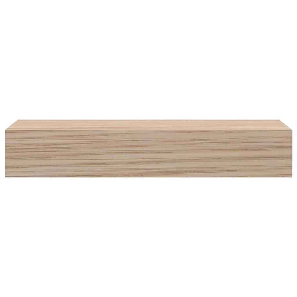Minimalist light wood floating shelf for modern studio or workspace decor