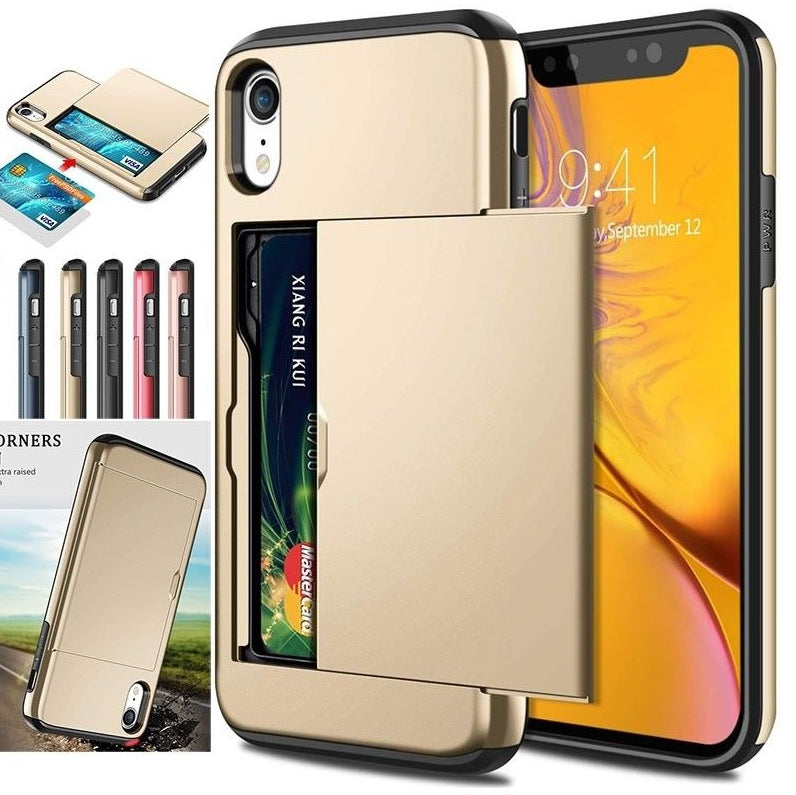 Dual Layer Card Case for iPhone & Samsung | Wallet Cover with Card Holder Slot, Drop Protection