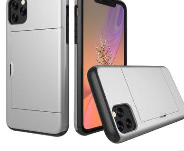 Dual Layer Card Case for iPhone & Samsung | Wallet Cover with Card Holder Slot, Drop Protection