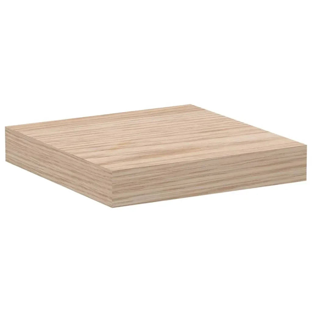 Modern floating wood shelf with light natural finish, minimalist studio decor