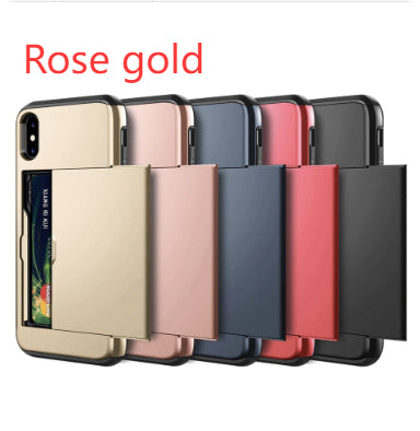Dual Layer Card Case for iPhone & Samsung | Wallet Cover with Card Holder Slot, Drop Protection