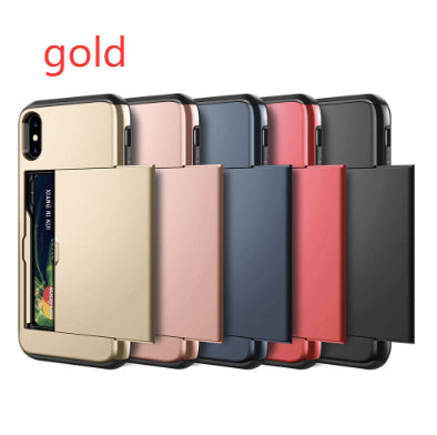 Dual Layer Card Case for iPhone & Samsung | Wallet Cover with Card Holder Slot, Drop Protection